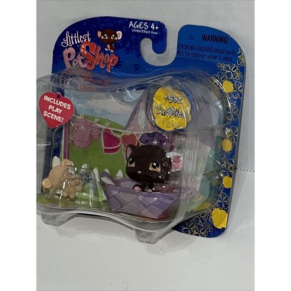 New Hasbro Littlest Pet Shop #538 Brown Mouse Cuddliest Exclusive Play Scene NIP - Picture 7 of 10